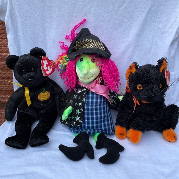 Ty Beanie Babies Halloween Set of Three - Picture 1 of 4